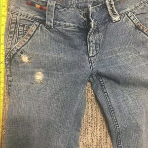 Free people jeans distressed lo- rise